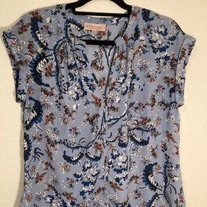 Philosophy Woman's floral blue blouse LP
